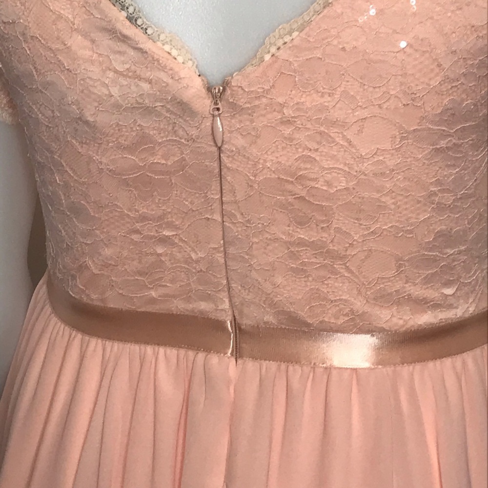 TORRID V Neck Sequence Lace Lined Midi Dress - Picture 13 of 13